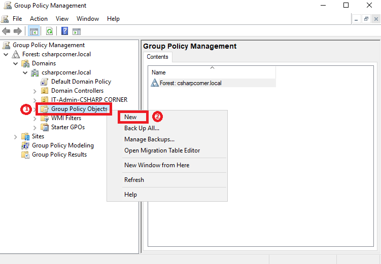 Group policy object